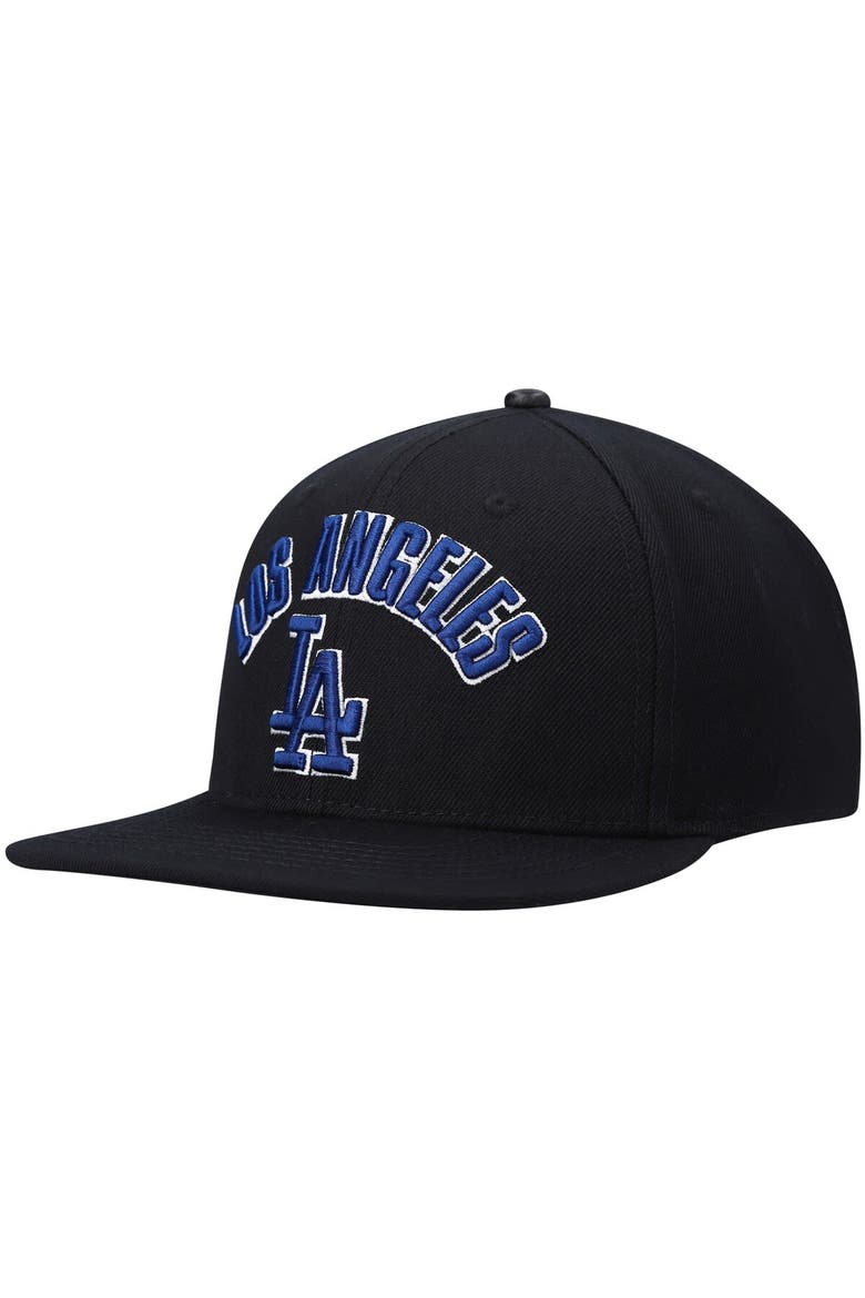 Men's Pro Standard Black Los Angeles Dodgers Stacked Logo Snapback Hat, Alternate, color, Black