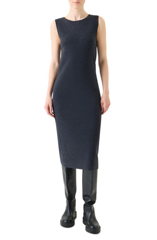 Akris Punto Sleeveless Stretch Virgin Wool Tube Dress In Blue