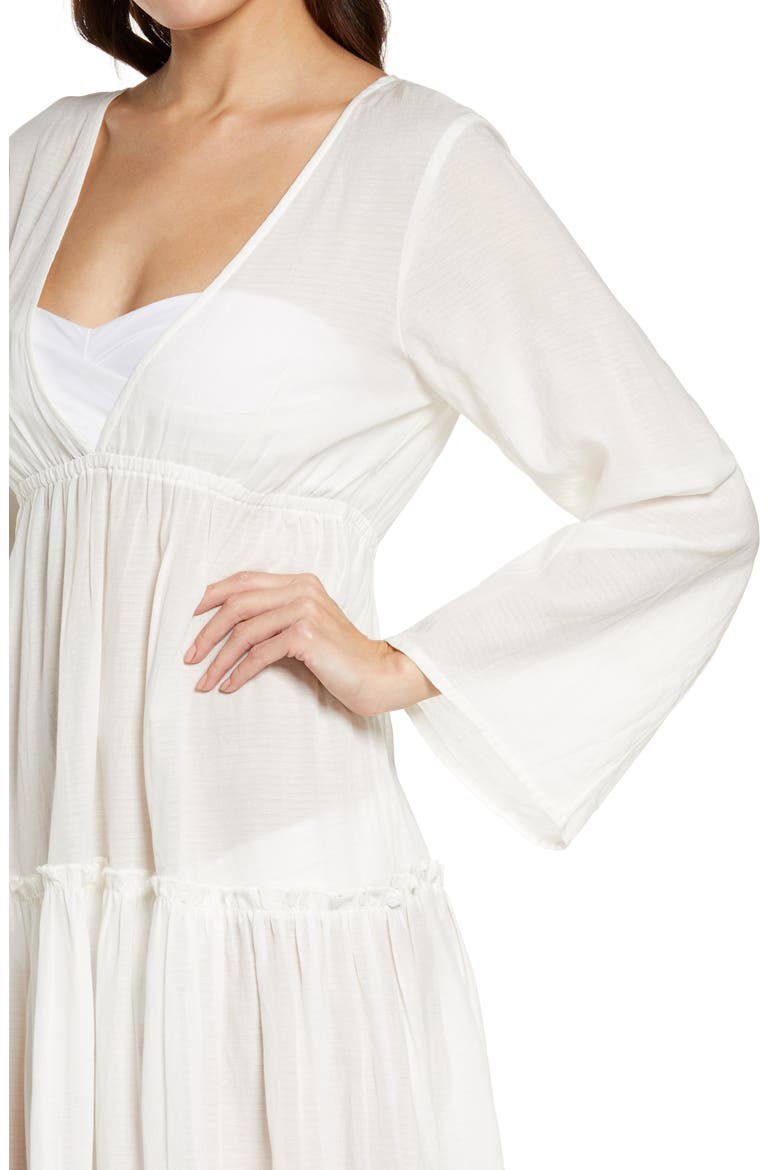 x The Salty Blonde Wanderlust Long Sleeve Cover-Up Maxi Dress, Alternate, color, COOL WIP