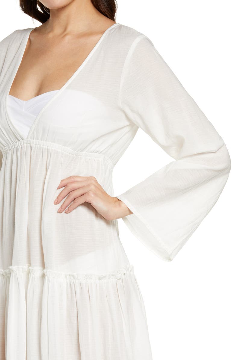 Billabong x The Salty Blonde Wanderlust Long Sleeve Cover-Up Maxi Dress, Alternate, color,