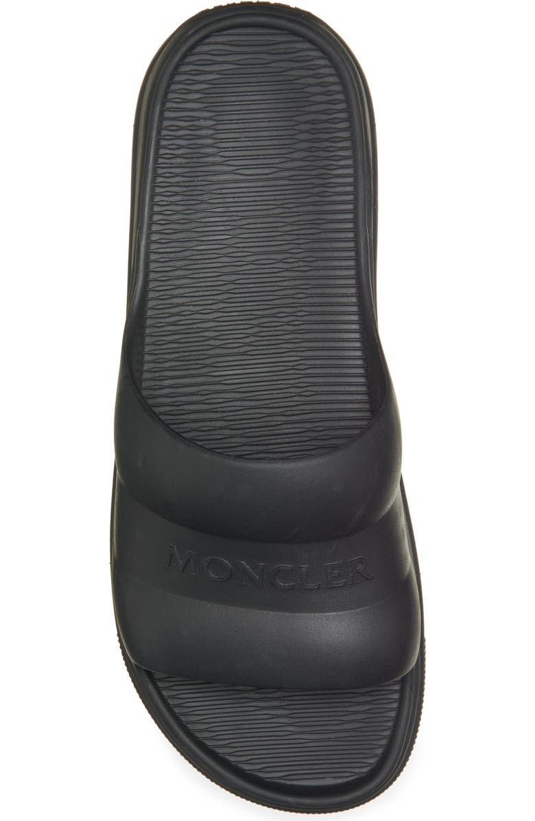 Moncler Logo Slide Sandal, Alternate, color, Black