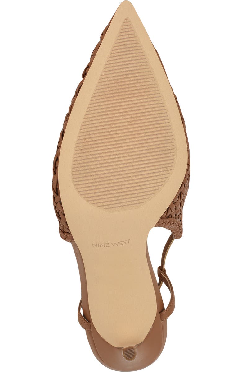 Nine West Fessla Ankle Wrap Pointed Toe Pump, Alternate, color, Medium Brown