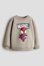 H&M Printed Brushed-inside Sweatshirt