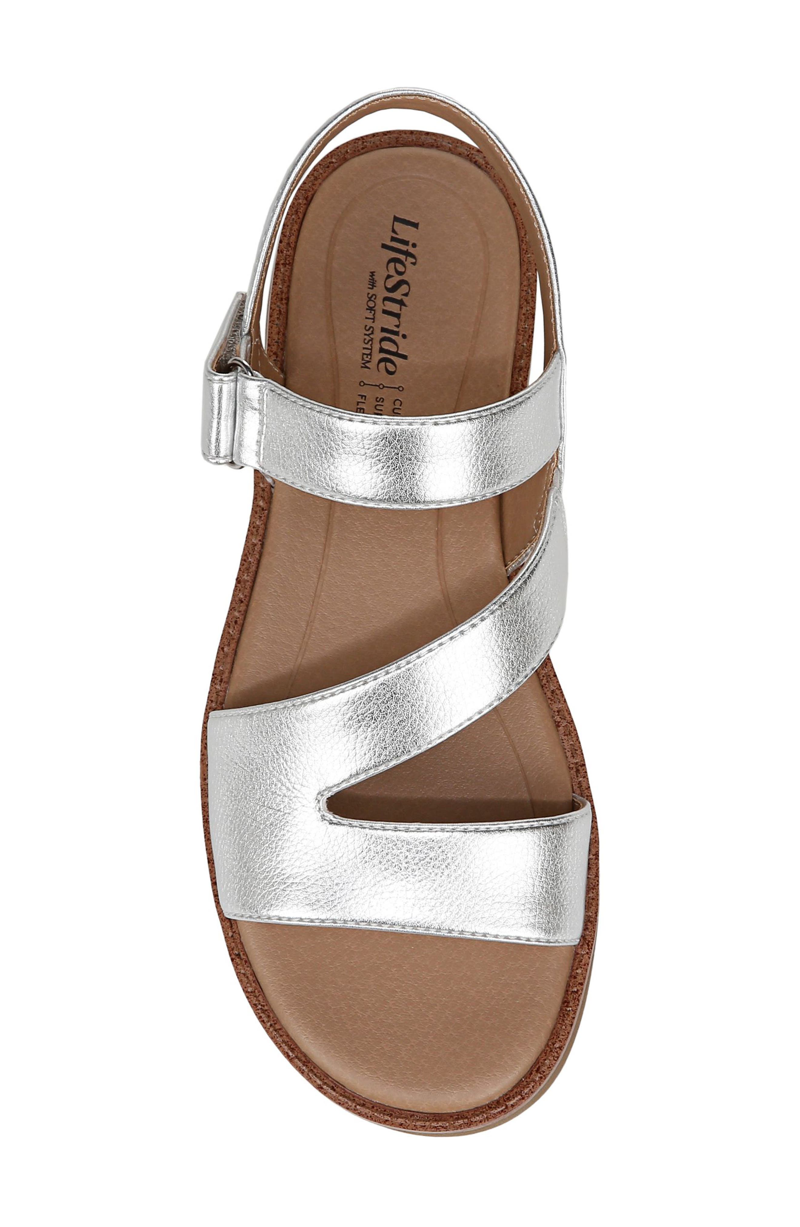 LifeStride Waverly Strappy Sandal, Alternate, color, Silver