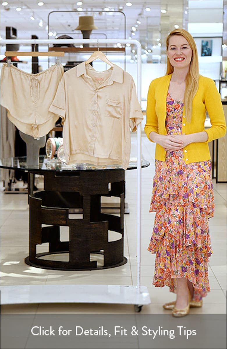 Audrey Mulberry Silk Short Pajamas, sales video thumbnail