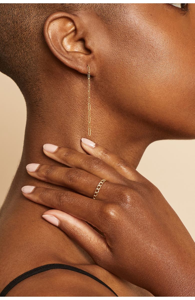 Oradina 14K Yellow Gold Dainty Curb Link Ring, Alternate, color, Yellow Gold