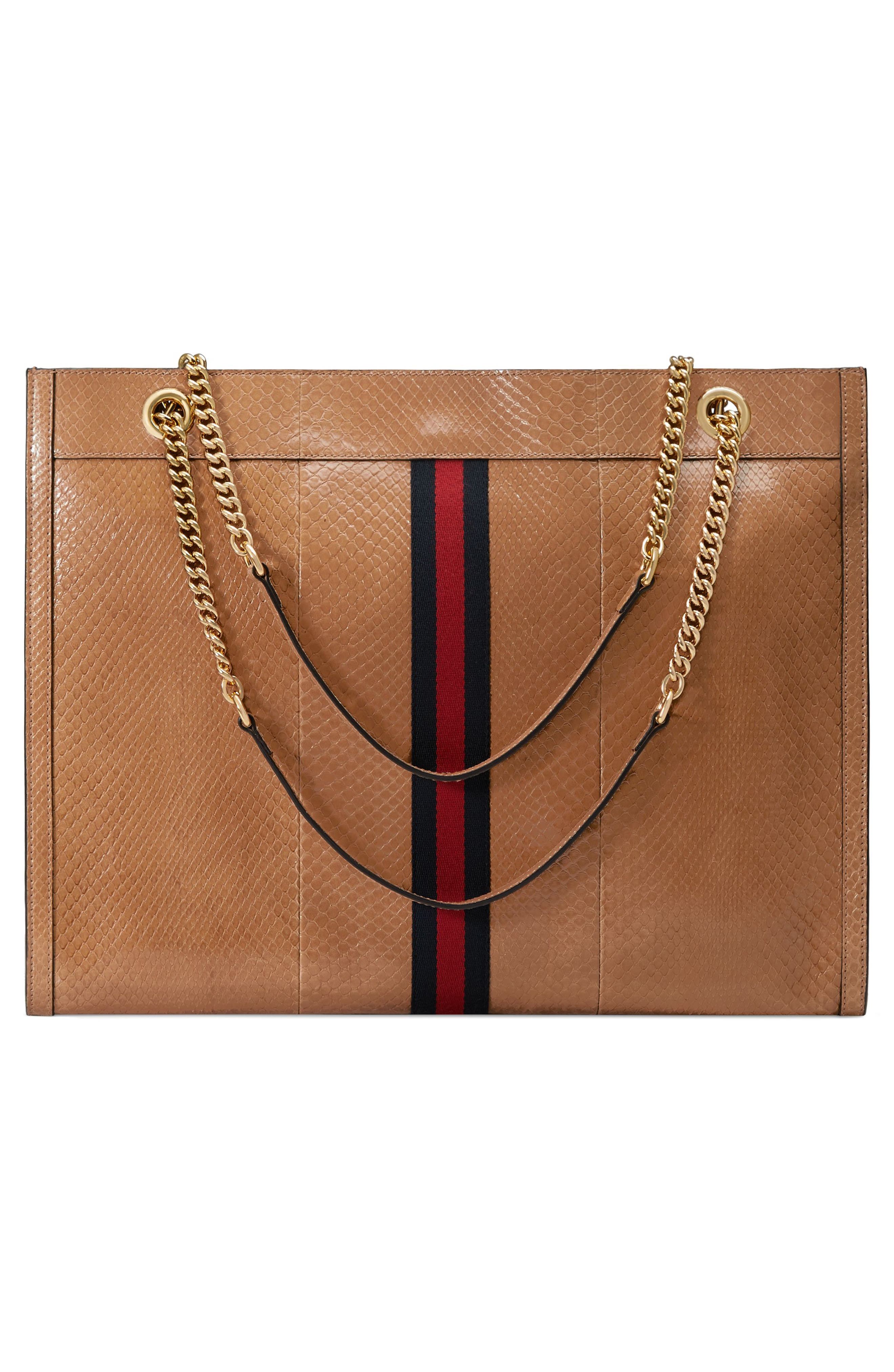 Large Genuine Python Tote, Alternate, color, TAUPE/ BLUE RED MULTI