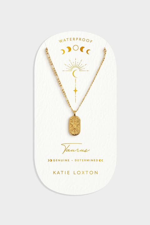 'Taurus' Waterproof Gold Zodiac Necklace