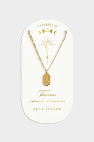 Katie Loxton 'Taurus' Waterproof Gold Zodiac Necklace