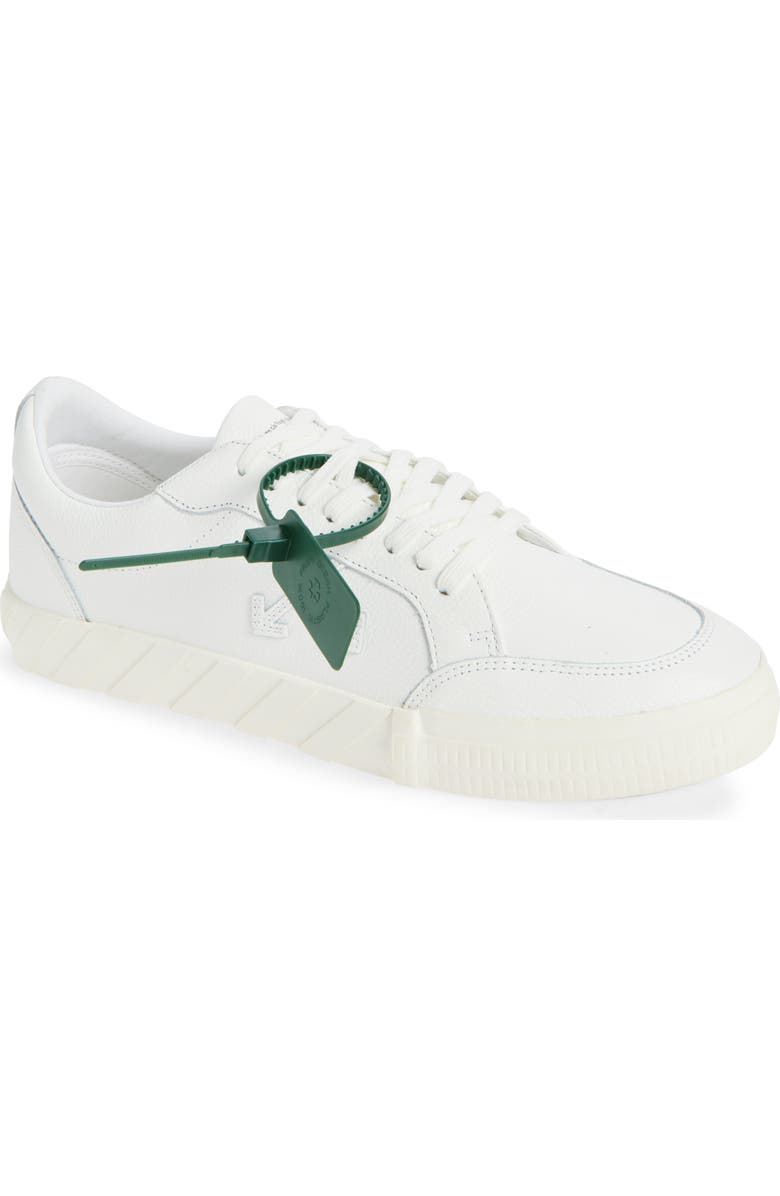Off-White Low Vulcanized Calf Leather Sneaker, Main, color,
