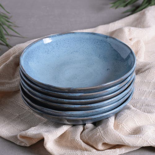 Porto Brasil Salad Bowl Set Of 6 In Blue