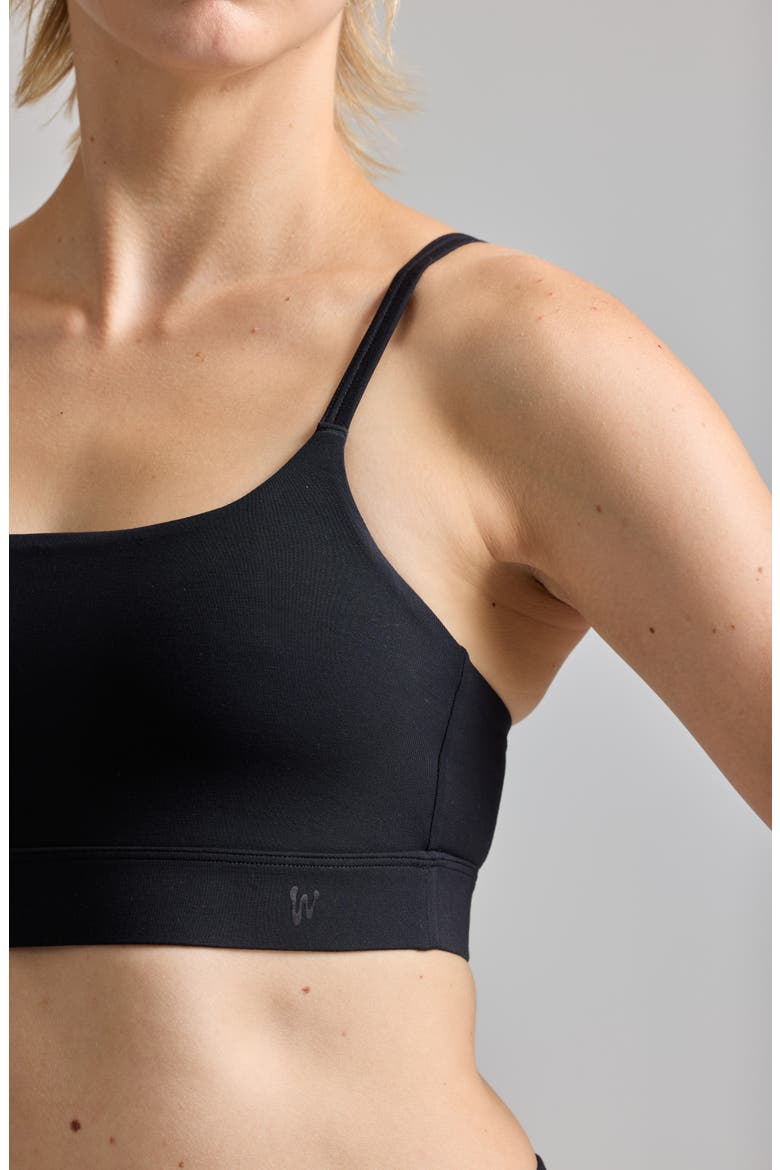 Luxe Icon Stretch Modal Adjustable Bralette, Alternate, color, BLACK