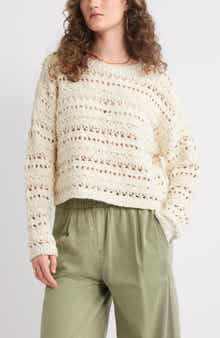 Treasure & Bond Open Stitch Cotton Sweater