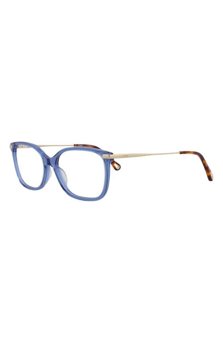 Chloé 54mm Square Optical Glasses, Alternate, color,