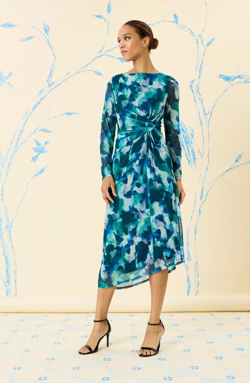 Maggy London Asymmetric Long Sleeve Dress