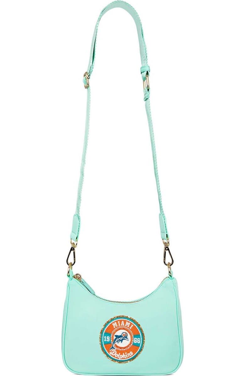 Stoney Clover Lane Stoney Clover Miami Dolphins Curved Crossbody Bag, Main, color,