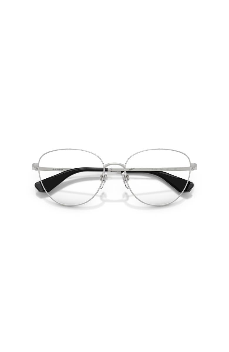 Burberry 54mm Cat Eye optical glasses, Alternate, color, Silver