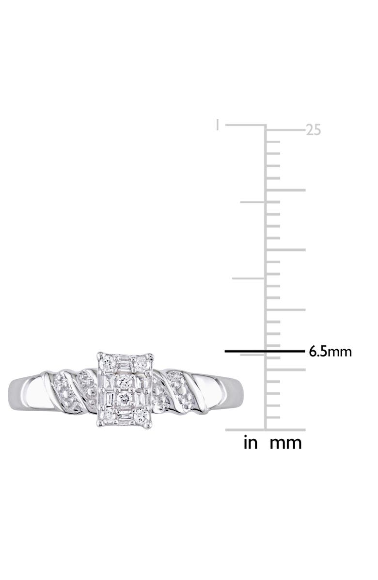 Julianna B. Diamond Cluster Engagement Ring, Alternate, color, Sterling Silver