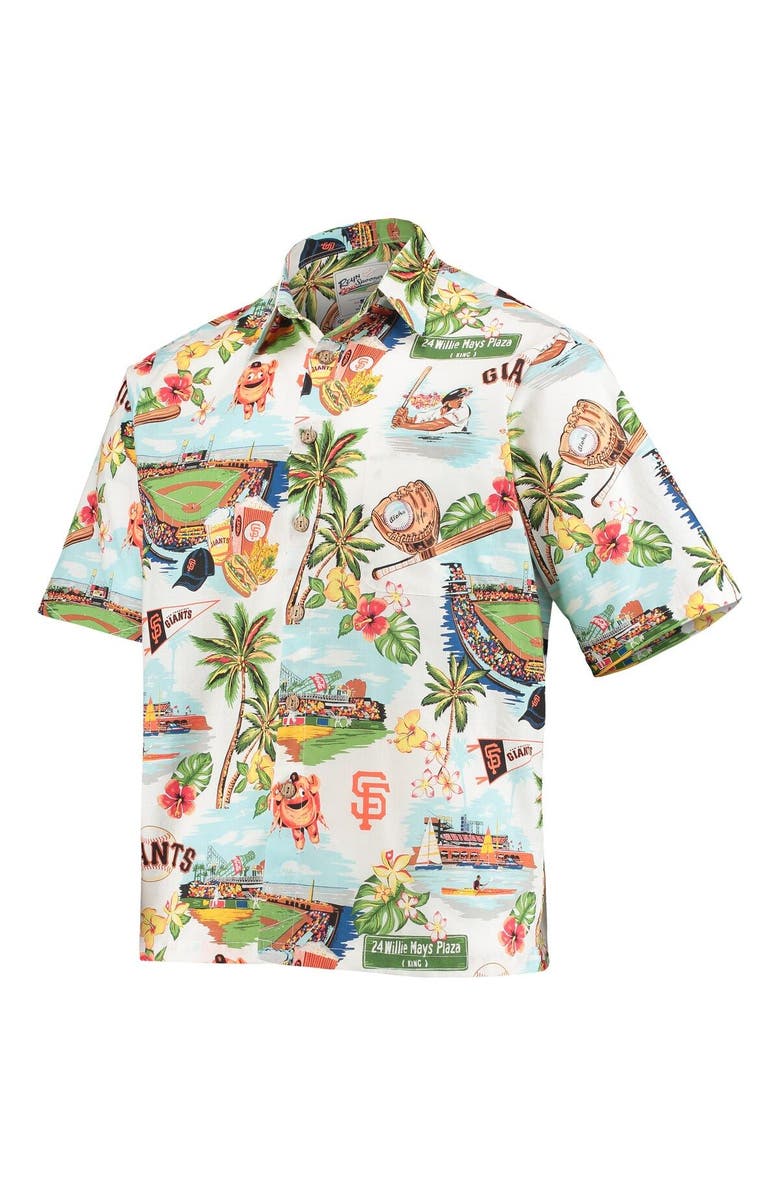 Reyn Spooner Men's Reyn Spooner White San Francisco Giants Scenic Button-Up Shirt, Alternate, color, White