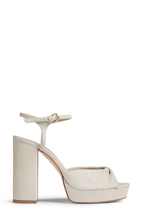 Lk Bennett Rosa Twisted Platform Pump In Pearlised Grey