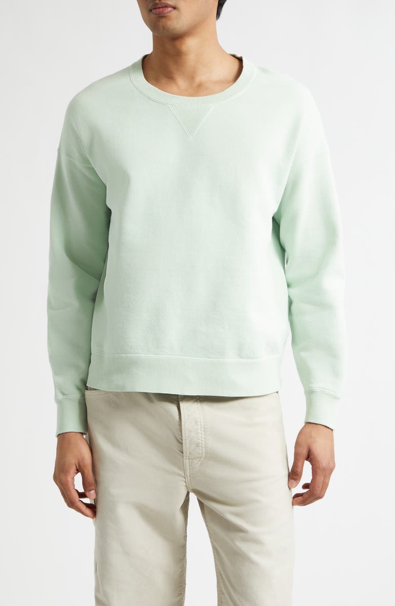 VISVIM Jumbo French Terry Sweatshirt, Main, color, Light Green