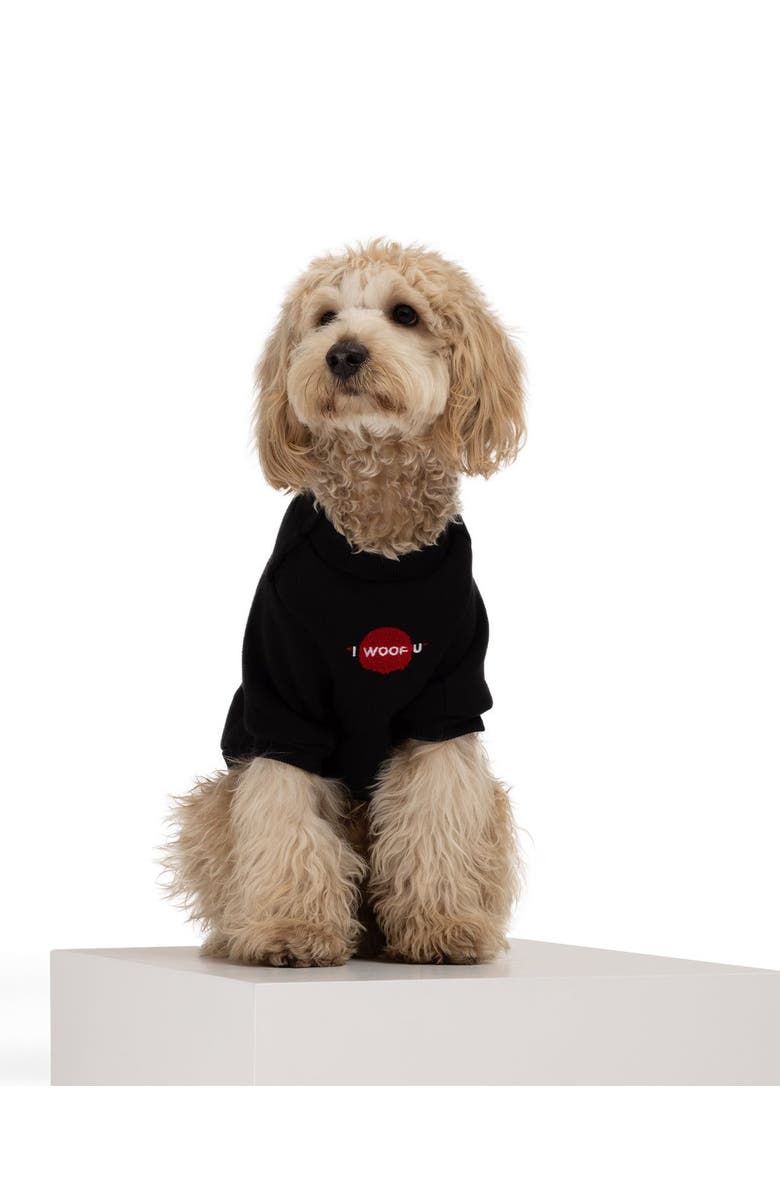 Moshiqa I Woof U Dog Sweatshirt, Main, color, Black