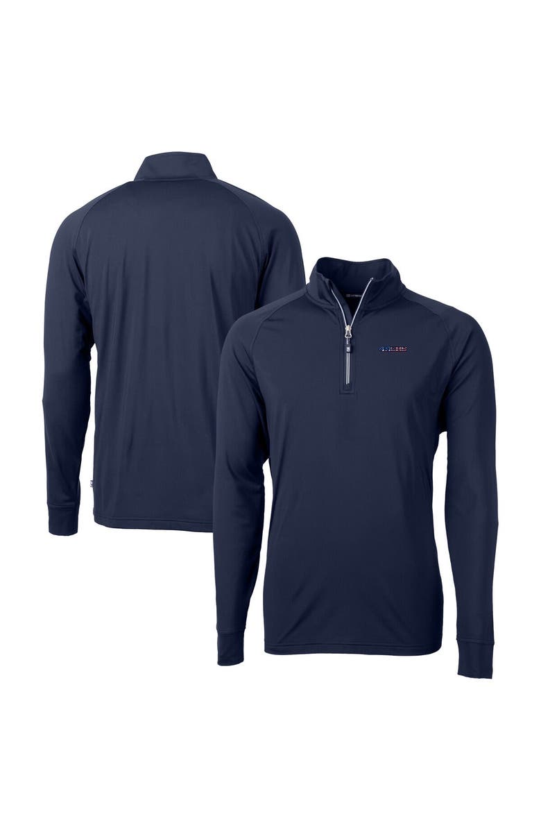 Cutter & Buck Men's Cutter & Buck Navy San Francisco 49ers Team Adapt Eco Knit Hybrid Recycled Quarter-Zip Pullover Top, Main, color, 