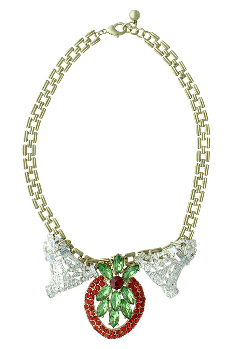 Mistletoe Time Necklace, Main, color, GOLD / MULTI