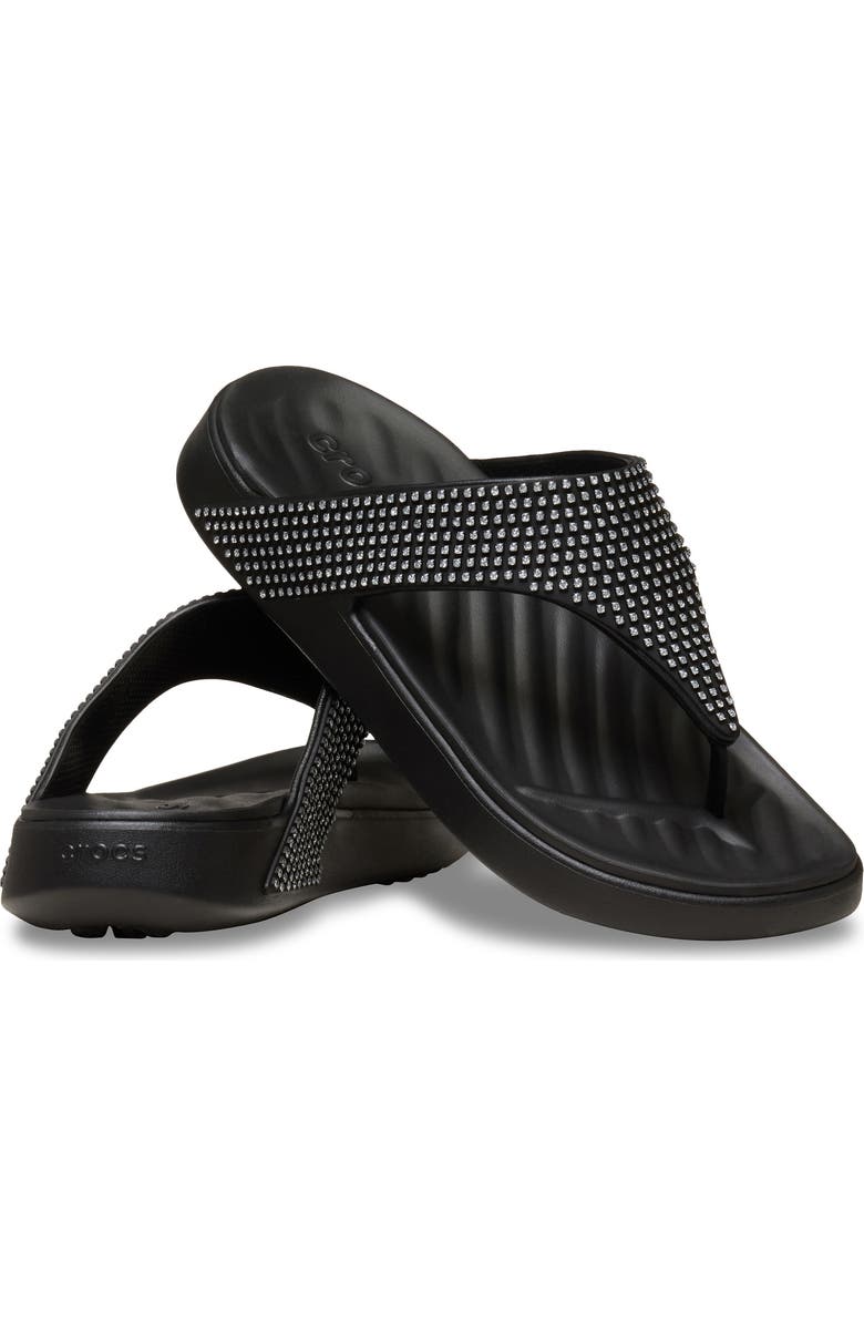 CROCS Getaway Gems Flip Flop, Alternate, color, Black