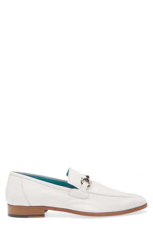 Mezlan Rios Bit Ornament Leather Loafer In White