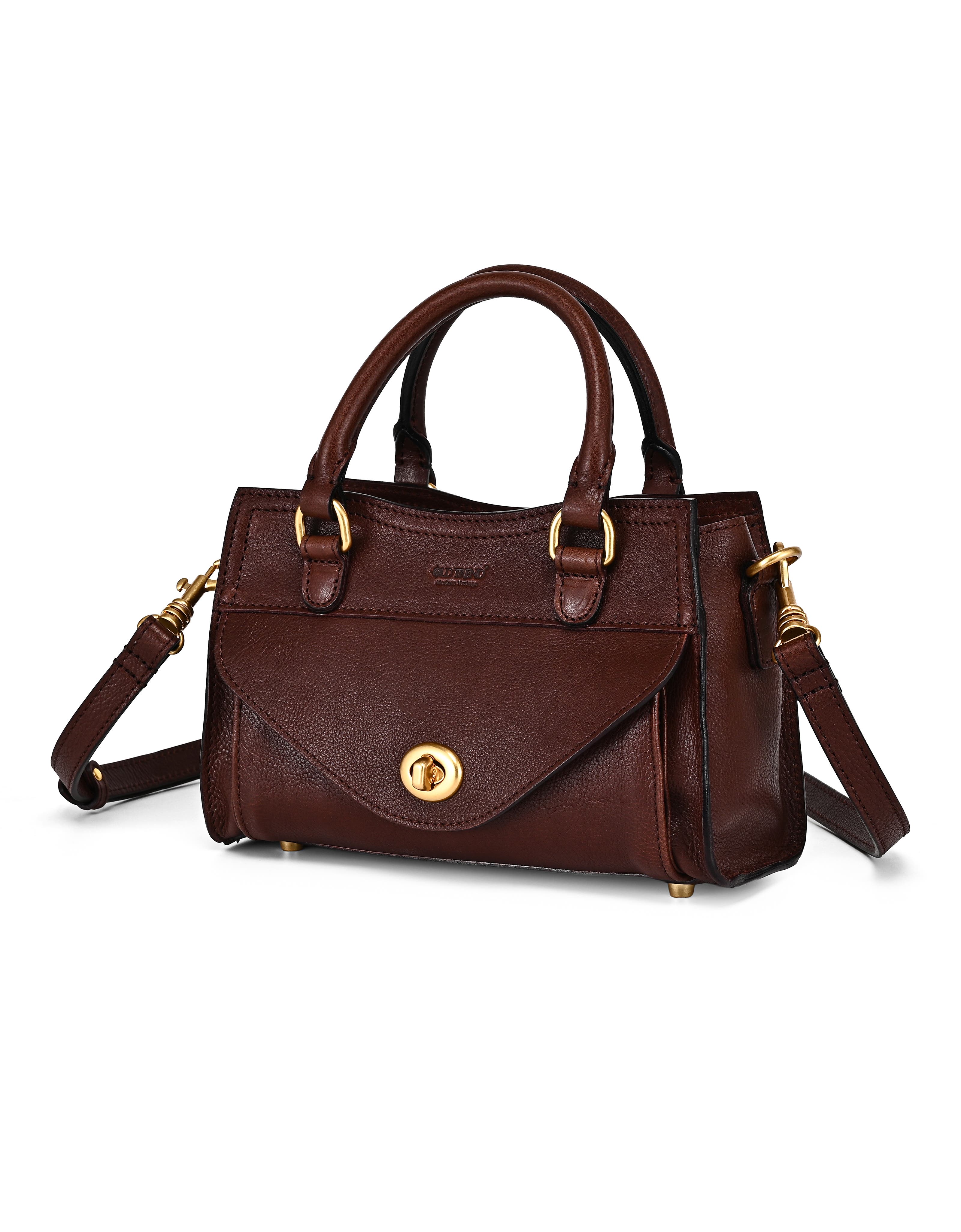 OLD TREND Lockwood Genuine Leather Compact Structured Satchel, Alternate, color, Brown