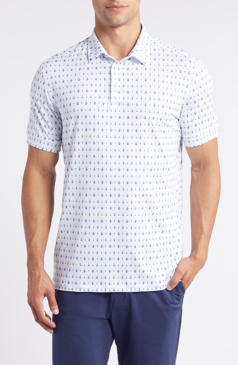 Mizzen+Main Versa Geo Print Performance Polo, Main, color, 