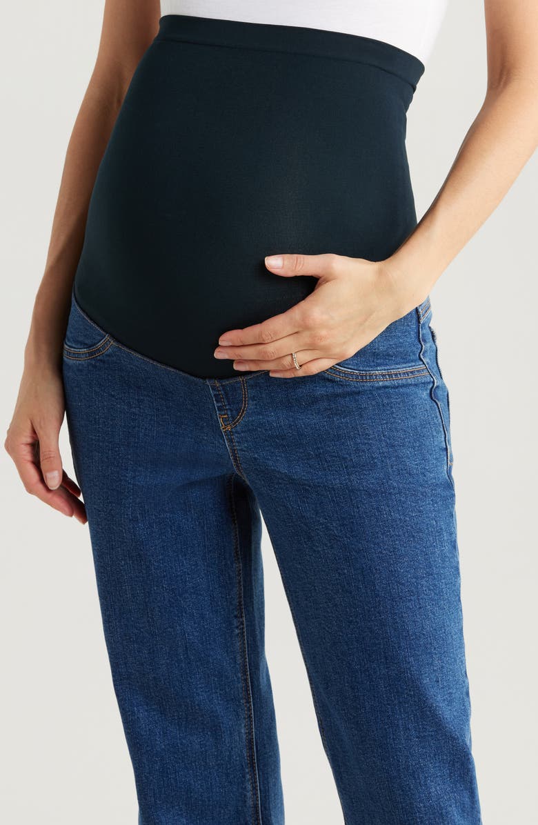 1822 Denim Over the Bump Dad Straight Leg Maternity Jeans, Alternate, color, 