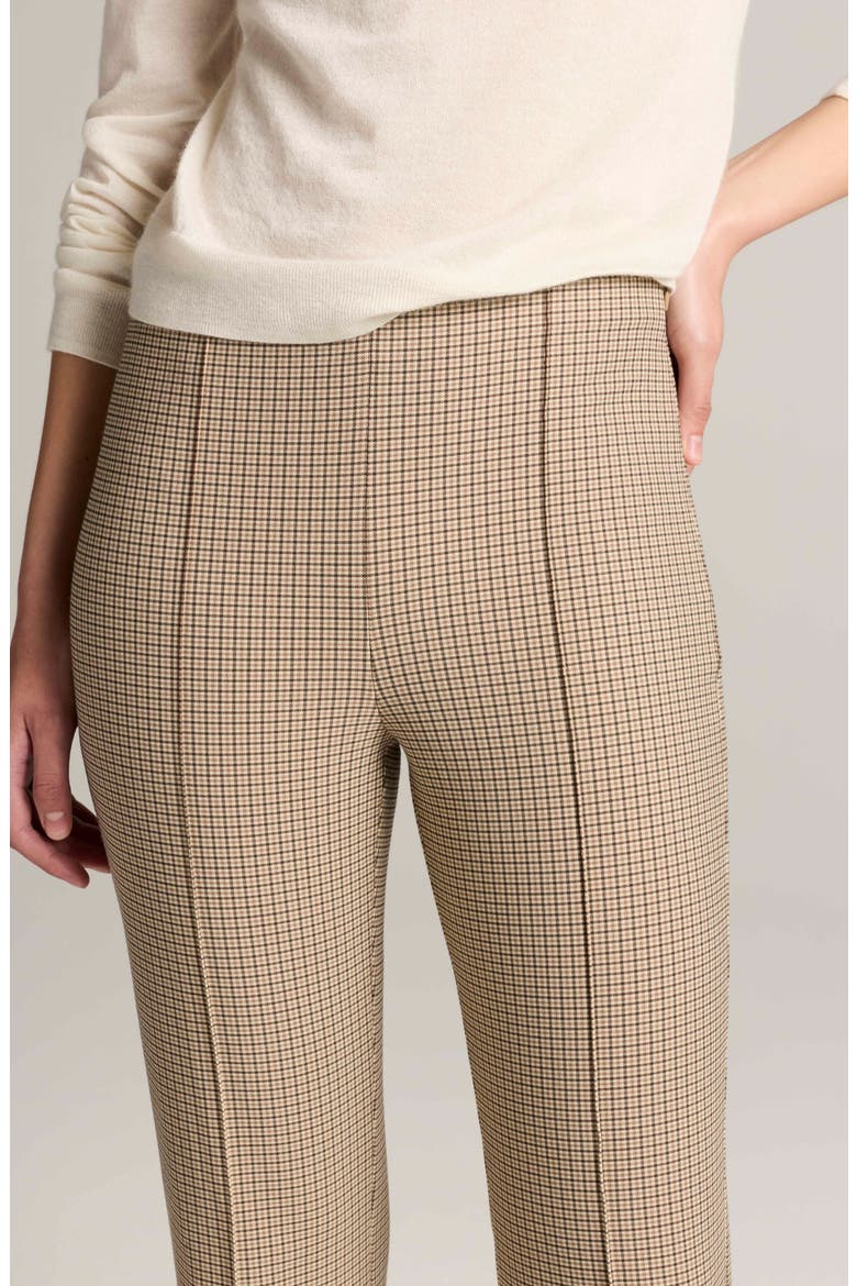 Niki Mid Rise Crop Flare Plaid Pants, Alternate, color, OAK BUFF CHECK