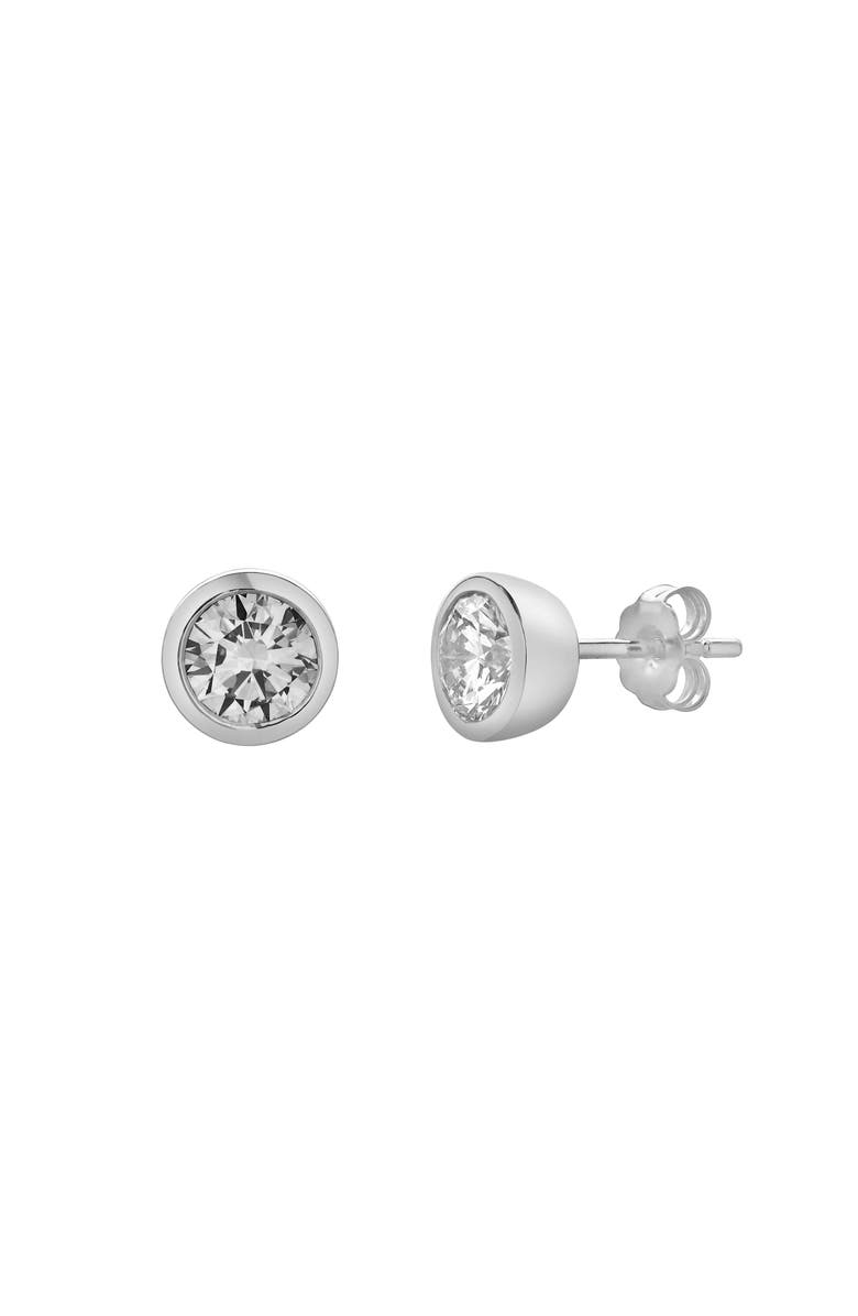 LuvMyJewelry Uyarak 14K Gold Lab Grown Round Solitaire Diamond Earrings - 1.5 Cts, Main, color, 14K White Gold