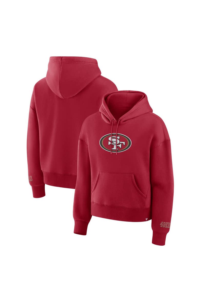 Women's Fanatics Scarlet San Francisco 49ers Legacy Fleece Pullover Hoodie, Alternate, color, Scarlet