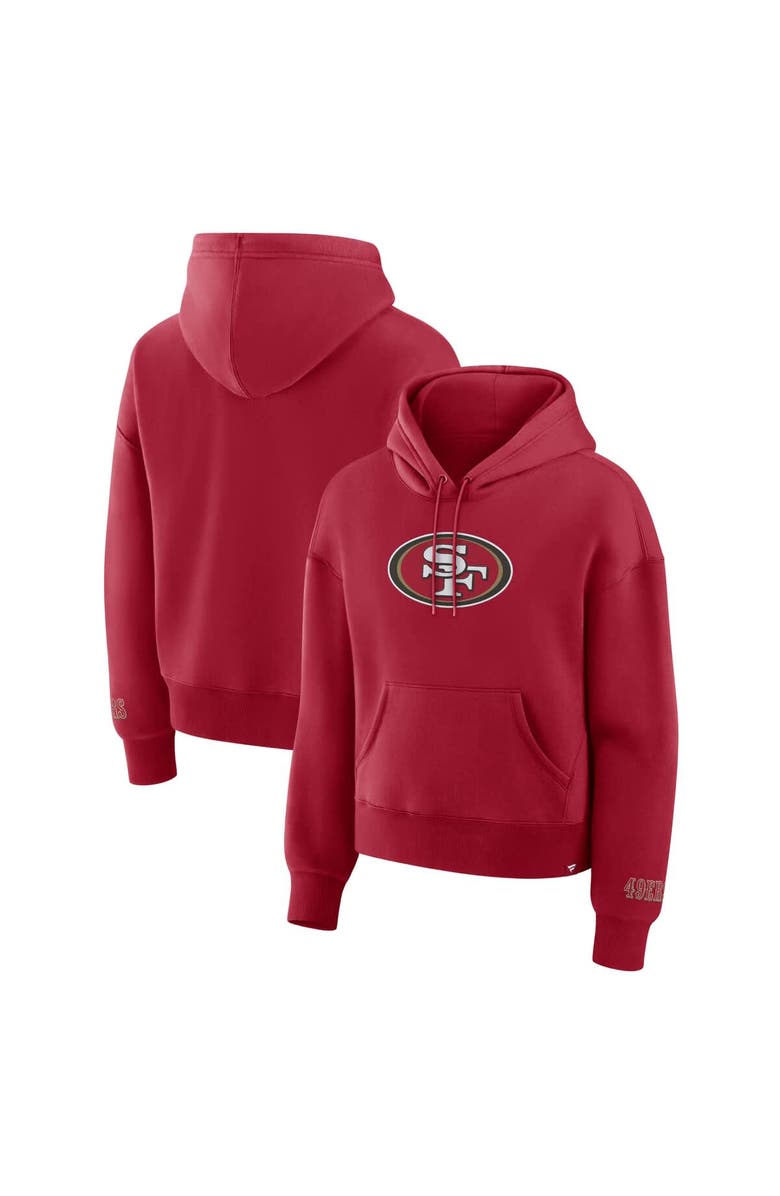 FANATICS Women's Fanatics Scarlet San Francisco 49ers Legacy Fleece Pullover Hoodie, Alternate, color, Scarlet