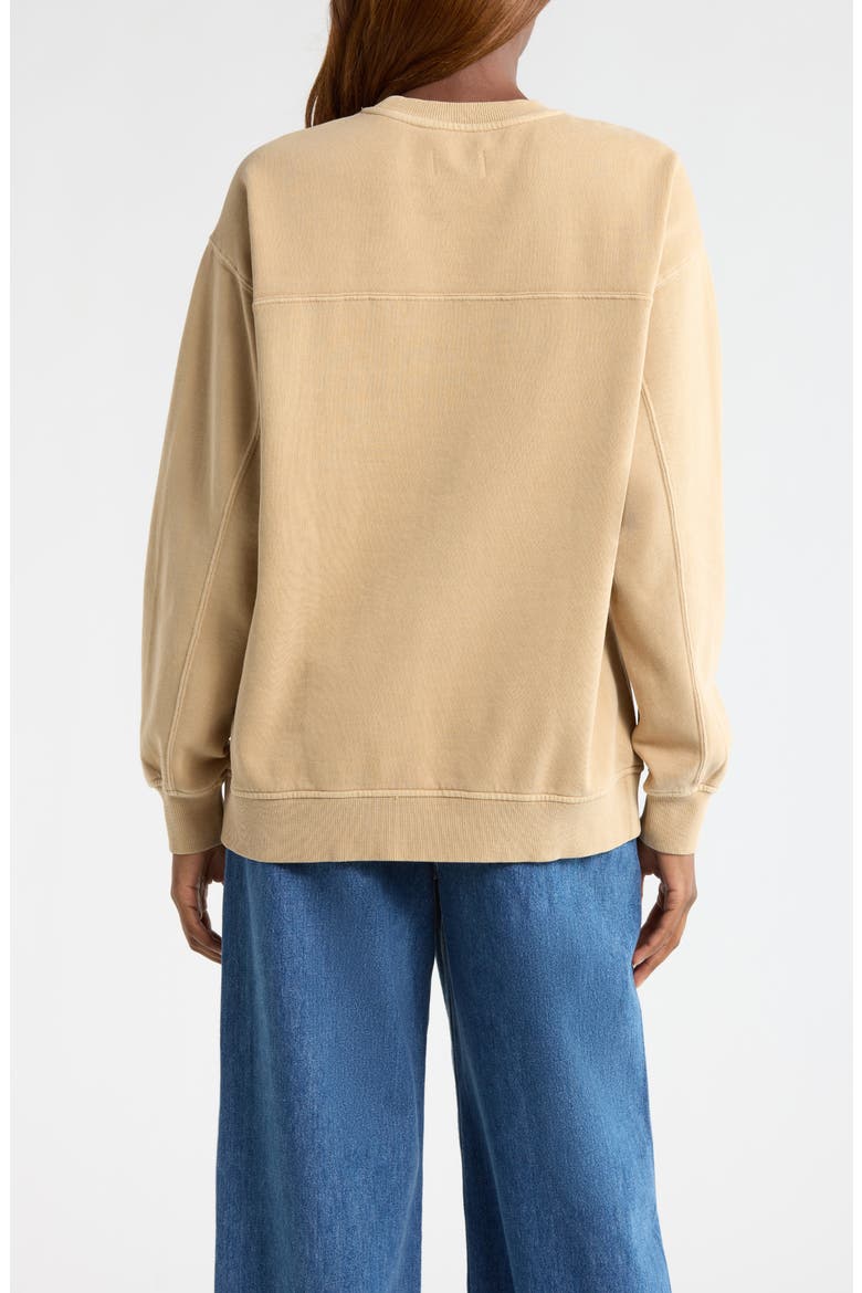 Cloud 9 Fleece Oversize Crewneck Sweatshirt, Alternate, color, SAND