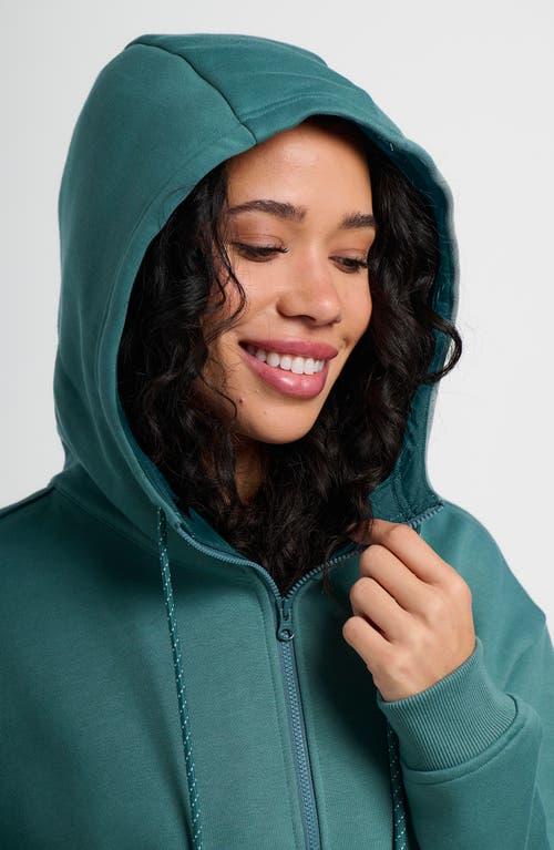 Free Fly Northcoast Fleece Half Zip Hoodie In Green