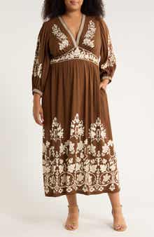 MAX STUDIO V-Neck Maxi Dress