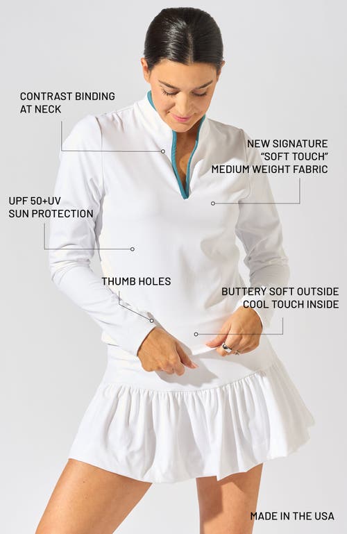 Bobbe Active Volley Long Sleeve Top In White