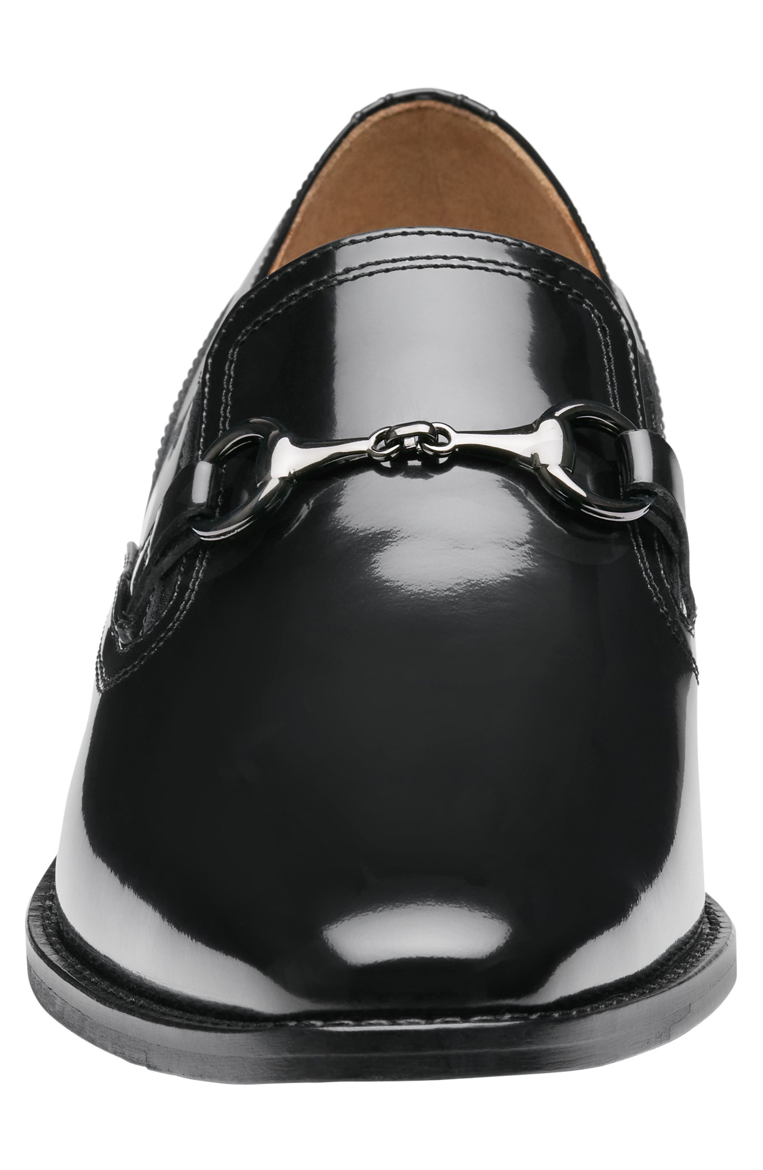 Johnston & Murphy Richland Bit Loafer, Alternate, color, Black Brush-Off Leather