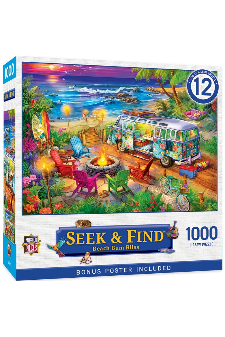 Beach Bum Bliss 1000 Piece Jigsaw Puzzle, Main, color, Multicolor