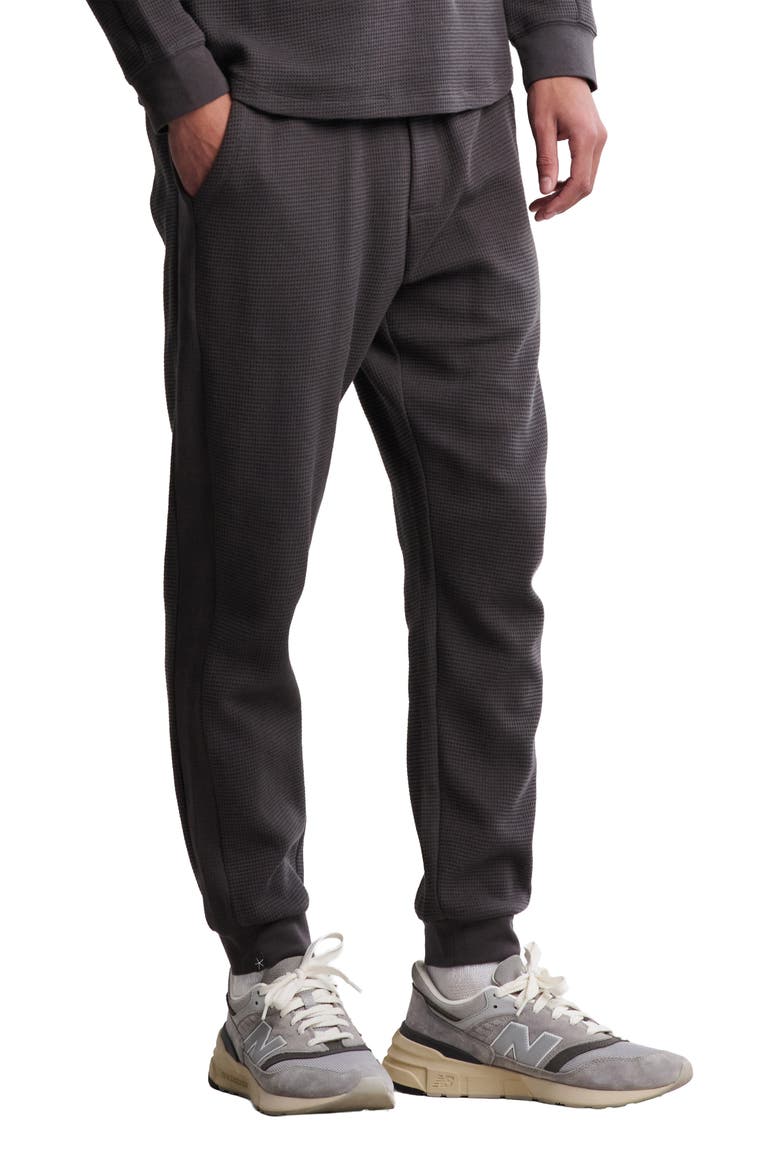 Waffle Knit Thermal Joggers, Alternate, color, CARBON