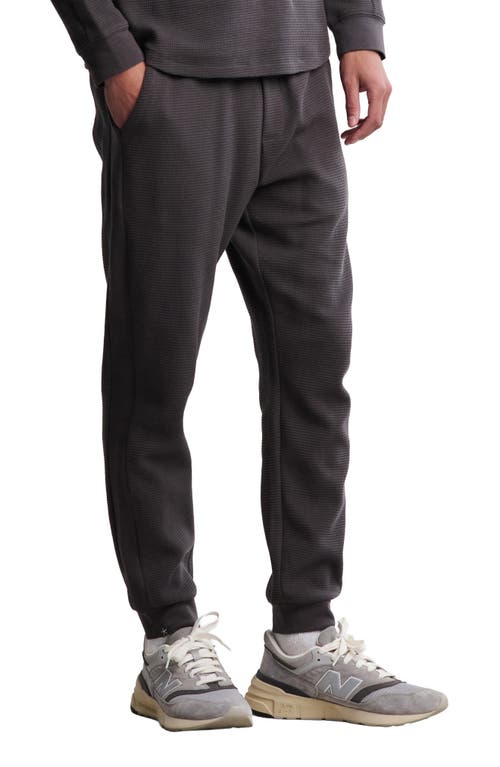 Barefoot Dreams Waffle Knit Thermal Joggers In Black
