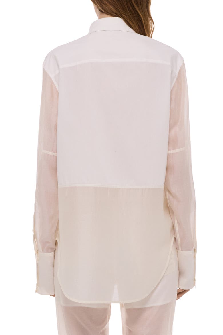 Woven Button-Up Shirt, Alternate, color, WHITE/ SOFT WHITE