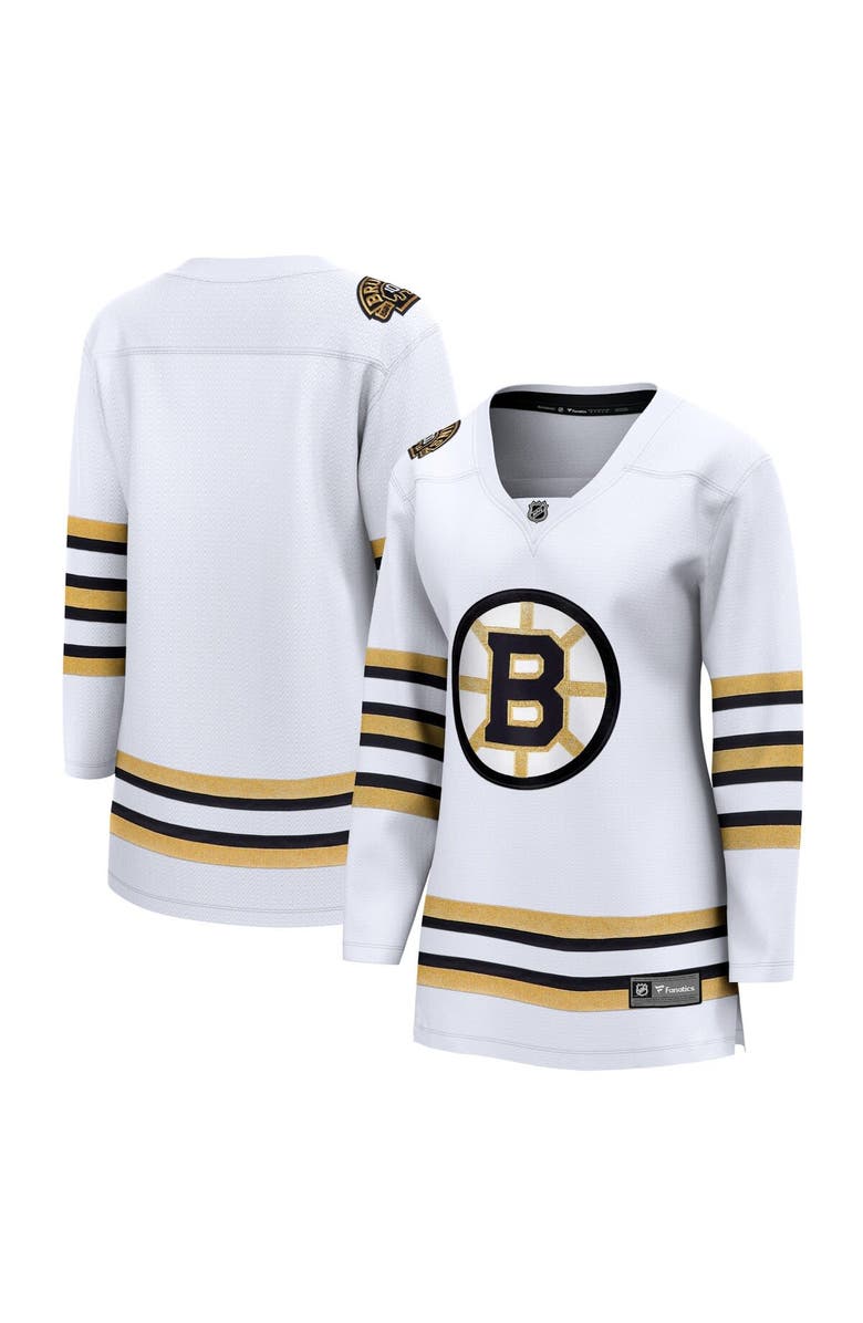 FANATICS Women's Fanatics Branded  White Boston Bruins 100th Anniversary Premier Breakaway Jersey, Main, color, 