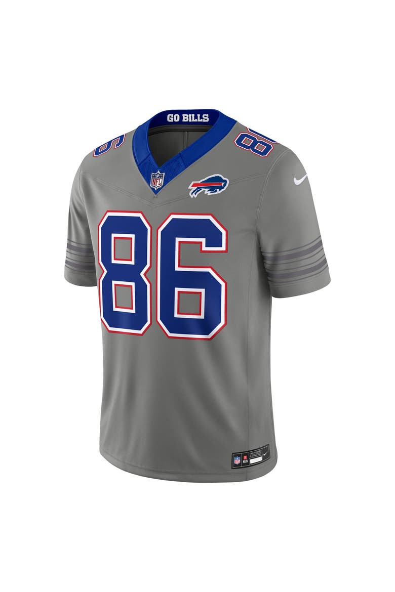 Men's Nike Dalton Kincaid Gray Buffalo Bills Nickel City Vapor F.U.S.E. Stitched Limited Jersey, Alternate, color, Gray