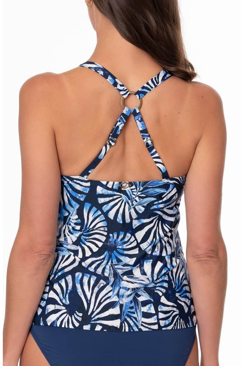 Biana Drape Tankini Bikini Top, Alternate, color, PANTHEON BLUE