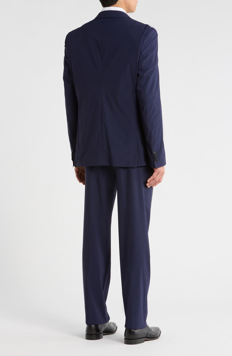 BOSS Huge Slim Fit Navy Stretch Wool Blend Suit, Alternate, color, Navy